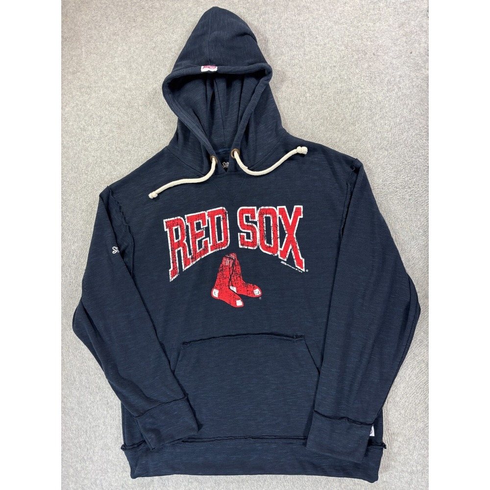 Boston Red Sox Stitches Baseball Dugout Hoodie Sweatshirt (Men's Large) Blue
